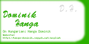 dominik hanga business card